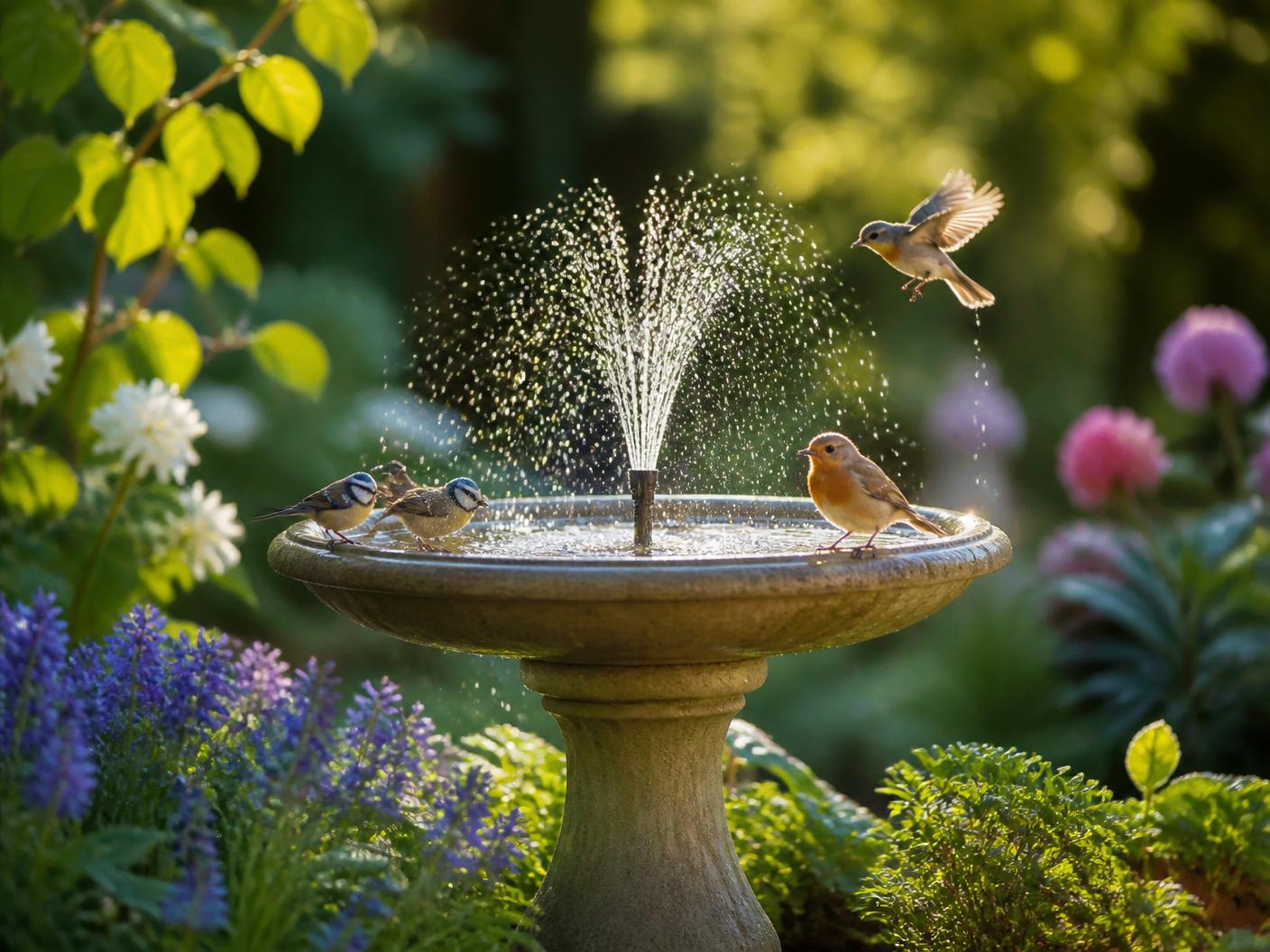 Vogelbad mit Livepule